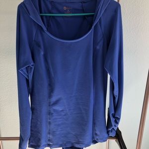 Long sleeved, scoop neck hoodie